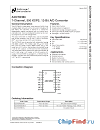 Datasheet ADC78H89 manufacturer National Semiconductor